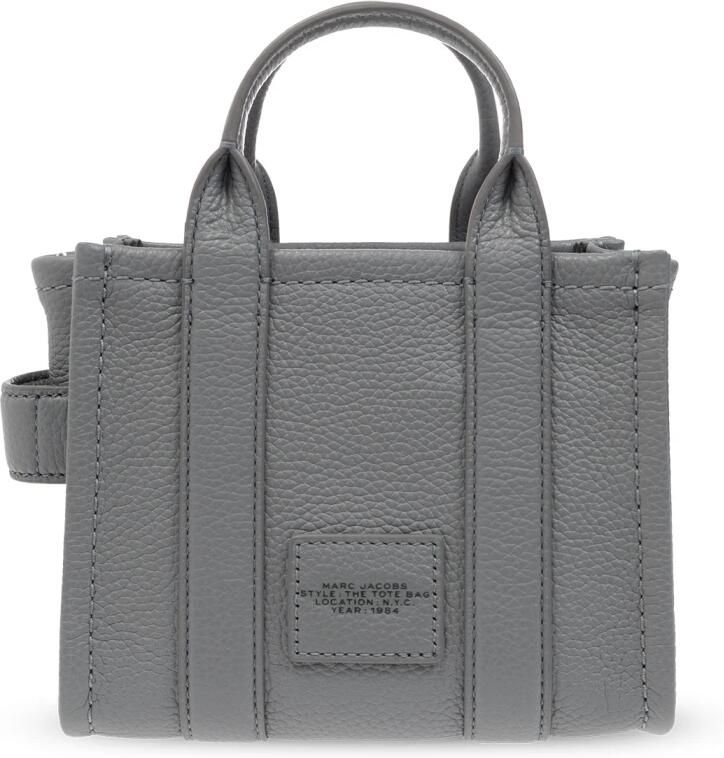 Marc Jacobs Grained Leather Mini Tote Bag Gray Dames - Foto 4