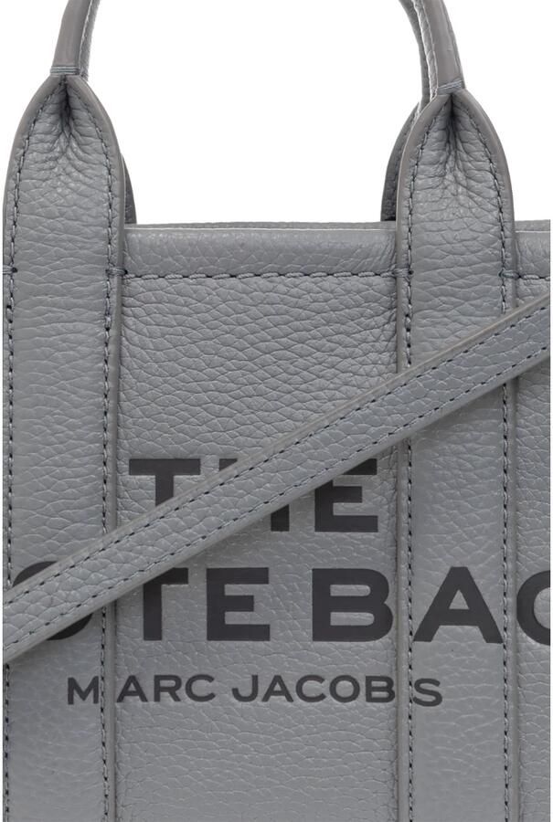 Marc Jacobs Grained Leather Mini Tote Bag Gray Dames - Foto 5