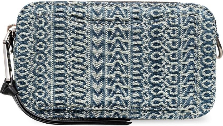 Marc Jacobs Logo Jacquard Denim Snapshot Schoudertas Blauw Dames - Foto 6