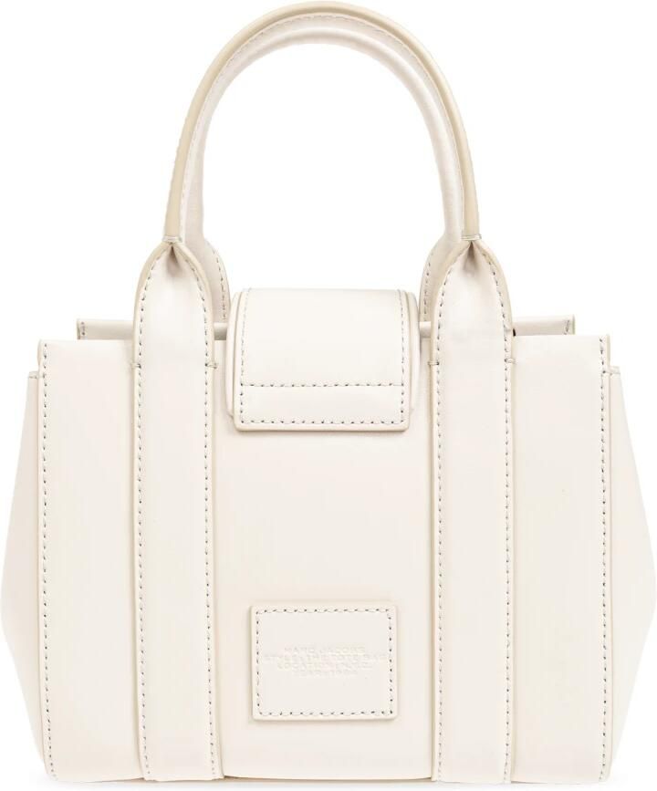 Marc Jacobs Shoppers & Totes The Mini Tote Leather White in wit - Foto 3