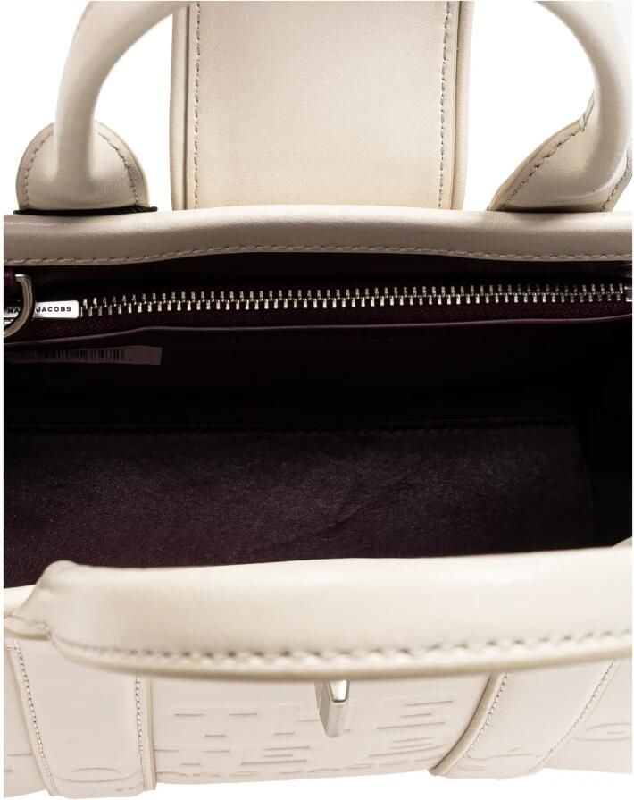 Marc Jacobs Shoppers & Totes The Mini Tote Leather White in wit - Foto 2
