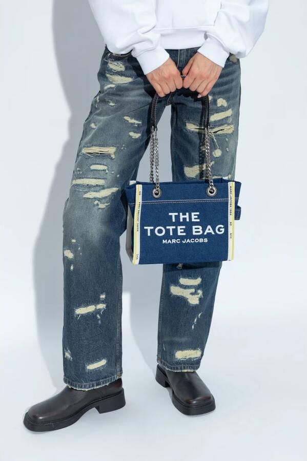 Marc Jacobs Blauwe Denim Tote met Geborduurd Logo Blue Dames - Foto 4