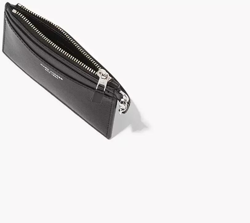 Marc Jacobs Smalle Leren Portemonnees Kaarthouders Black Dames