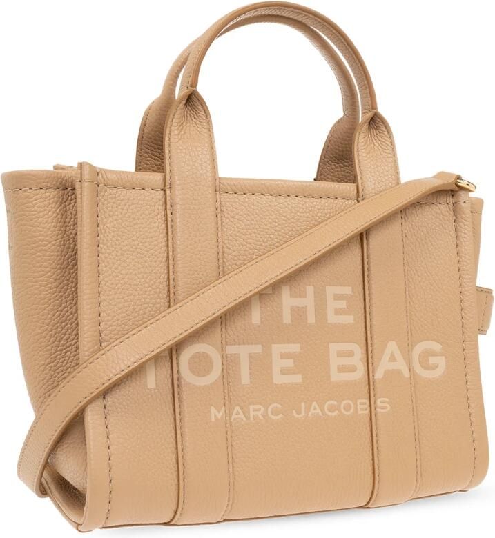 Marc Jacobs Gestructureerde leren tote handtas met verstelbare band Beige Dames - Foto 5