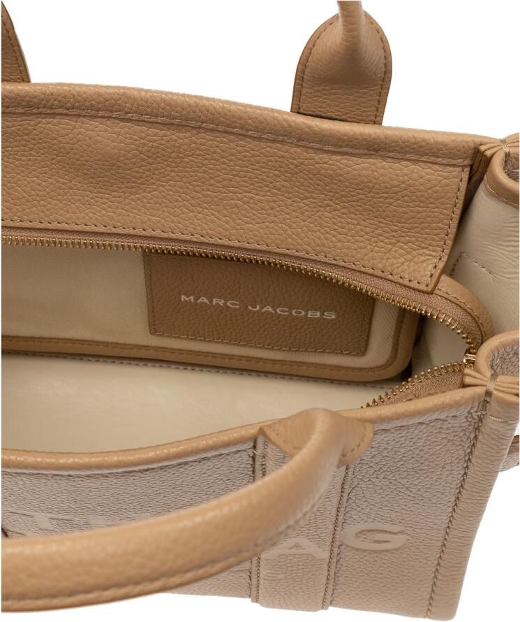 Marc Jacobs Gestructureerde leren tote handtas met verstelbare band Beige Dames - Foto 3