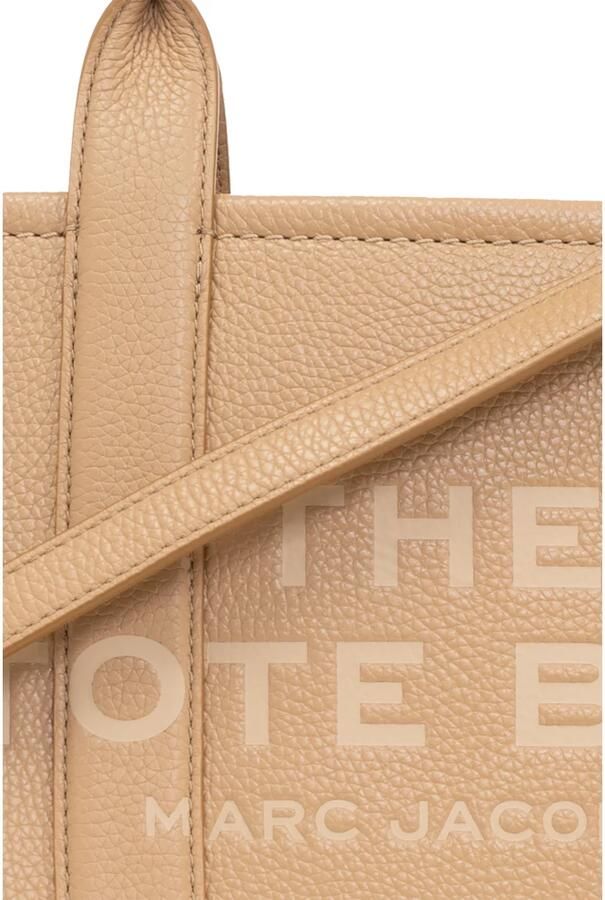 Marc Jacobs Gestructureerde leren tote handtas met verstelbare band Beige Dames - Foto 6