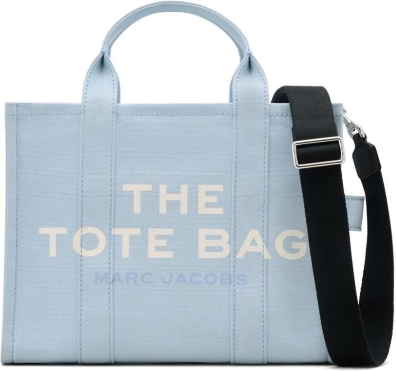 Marc Jacobs Blauwe Katoenen Tote Tas met Crossbody Riem Blue Dames