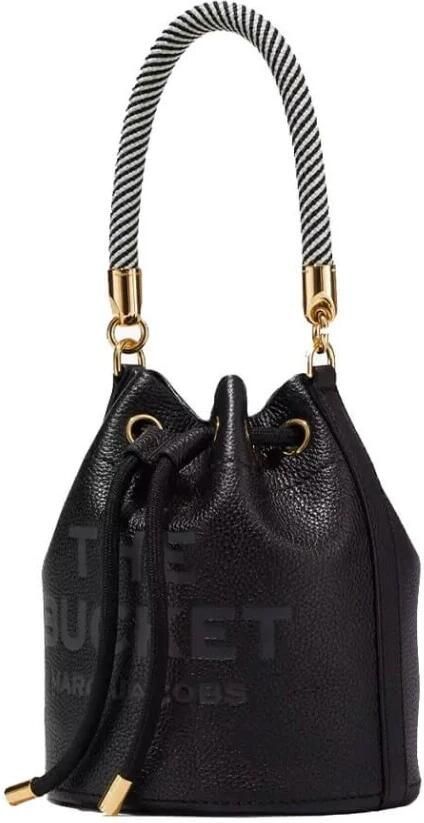 Marc Jacobs Zwarte Leren Bucket Tas met Verstelbare Schouderband Black Dames - Foto 14