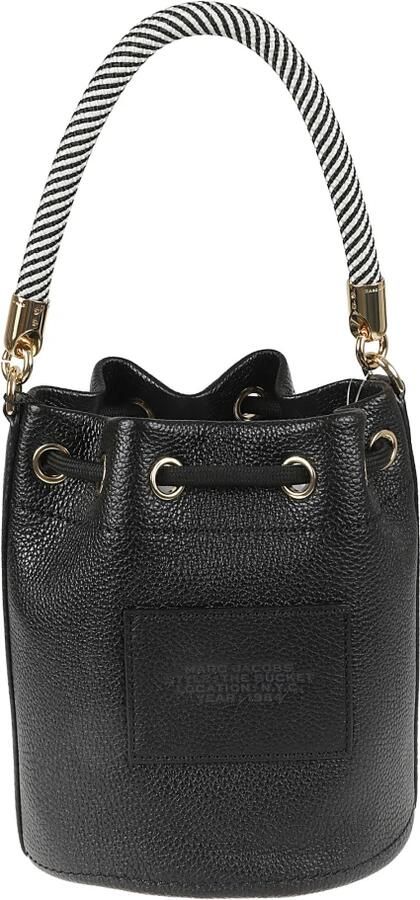 Marc Jacobs Zwarte Leren Bucket Tas met Verstelbare Schouderband Black Dames - Foto 12