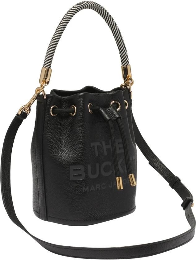 Marc Jacobs Zwarte Leren Bucket Tas met Verstelbare Schouderband Black Dames - Foto 9