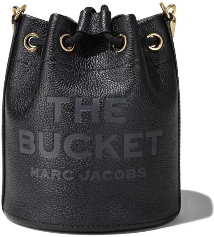 Marc Jacobs Zwarte Leren Bucket Tas met Verstelbare Schouderband Black Dames - Foto 10