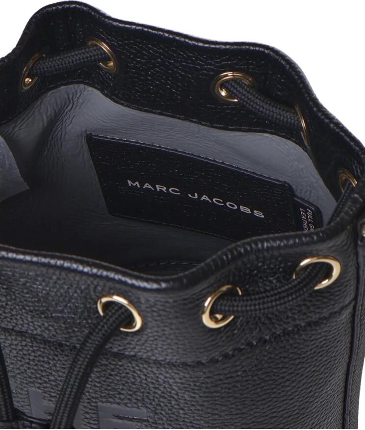 Marc Jacobs Zwarte Leren Bucket Tas met Verstelbare Schouderband Black Dames - Foto 4
