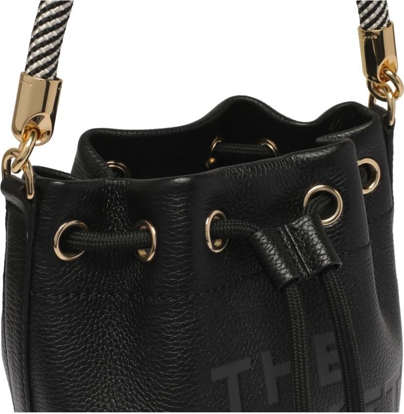 Marc Jacobs Zwarte Leren Bucket Tas met Verstelbare Schouderband Black Dames - Foto 3