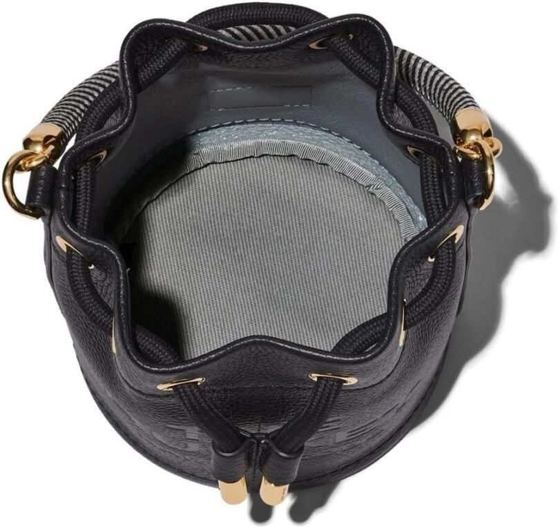Marc Jacobs Zwarte Leren Bucket Tas met Verstelbare Schouderband Black Dames - Foto 5