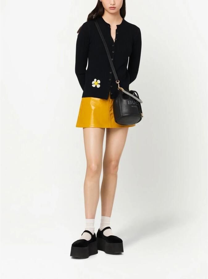 Marc Jacobs Zwarte Leren Bucket Tas met Verstelbare Schouderband Black Dames - Foto 6