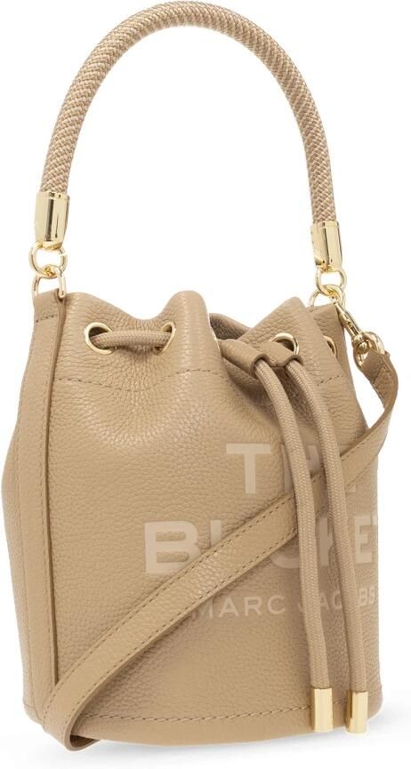 Marc Jacobs Kameel Leren Bucket Bag met Logo Brown Dames - Foto 5
