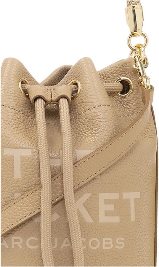 Marc Jacobs Kameel Leren Bucket Bag met Logo Brown Dames - Foto 4