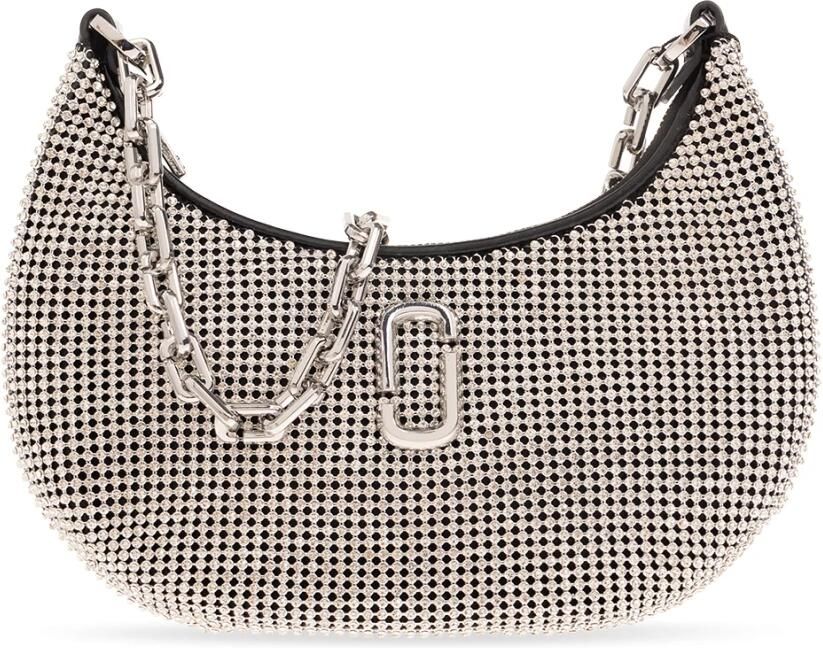 Marc Jacobs Shoppers The Small Curve Shoulder Bag Mesh Silver in zilver