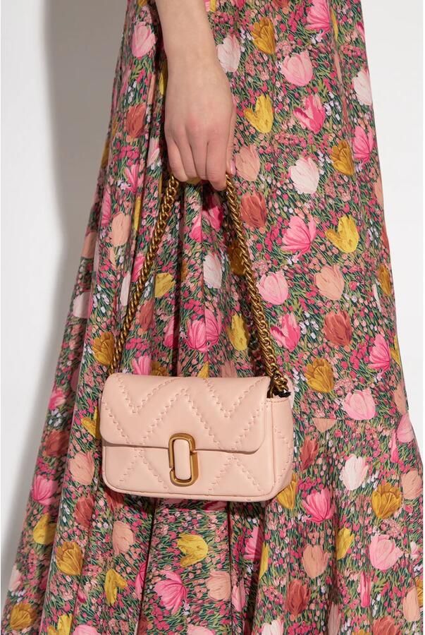 Marc Jacobs Crossbody bags The Quilted Leather J Marc Mini Shoulder Bag in poeder roze - Foto 5