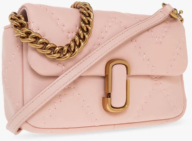 Marc Jacobs Crossbody bags The Quilted Leather J Marc Mini Shoulder Bag in poeder roze - Foto 7
