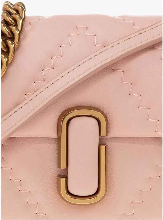 Marc Jacobs Crossbody bags The Quilted Leather J Marc Mini Shoulder Bag in poeder roze - Foto 4