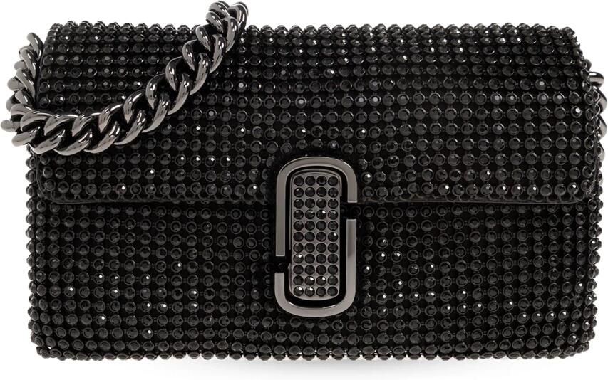 Marc Jacobs Shoppers The Mini J Marc Shoulder Bag Mesh Black in zwart