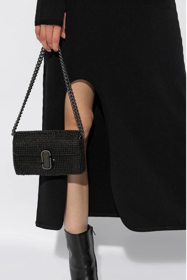Marc Jacobs Shoppers The Mini J Marc Shoulder Bag Mesh Black in zwart - Foto 4