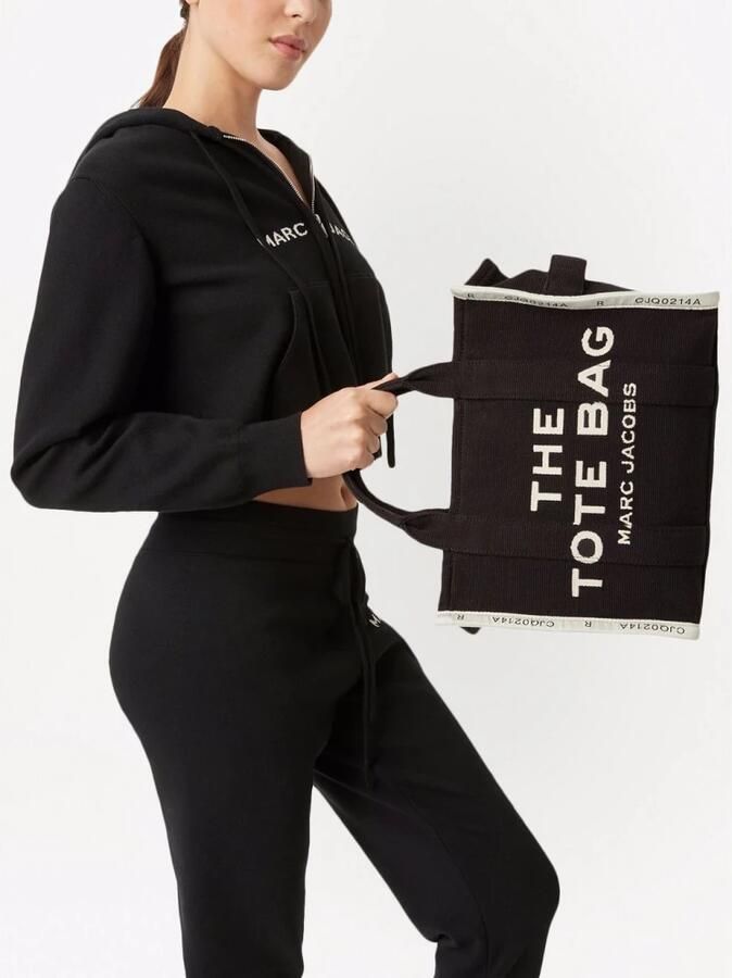 Marc Jacobs Katoenen Tote Handtas met Bovenhandvatten Black Dames - Foto 10