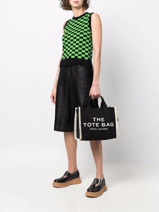 Marc Jacobs Katoenen Tote Handtas met Bovenhandvatten Black Dames - Foto 8