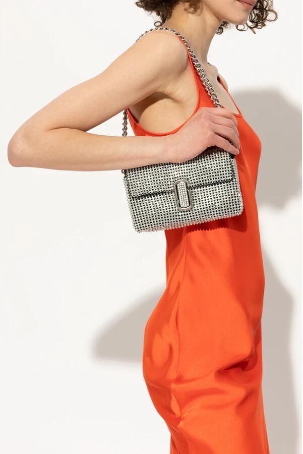 Marc Jacobs Glinsterende Rhinestone Mini Schoudertas Gray Dames - Foto 5