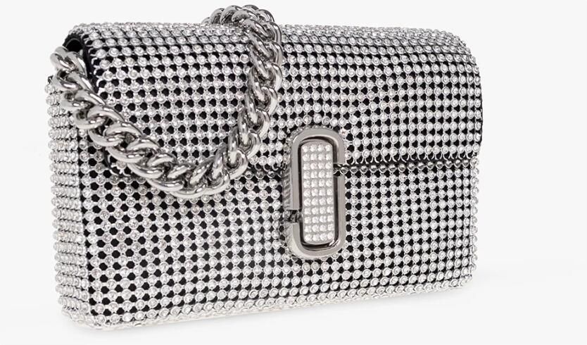 Marc Jacobs Glinsterende Rhinestone Mini Schoudertas Gray Dames - Foto 7