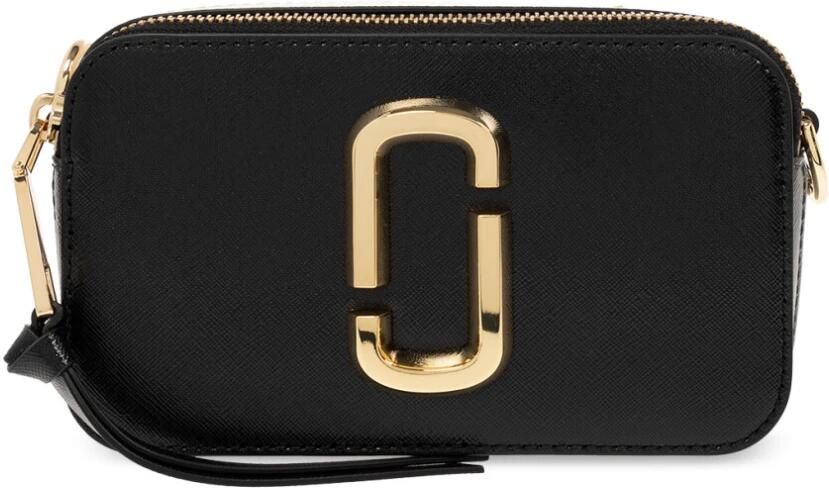 Marc Jacobs Snapshot Camera Tas. Zwart Leer Zilveren Hardware Black Dames