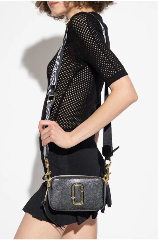 Marc Jacobs Snapshot Camera Tas. Zwart Leer Zilveren Hardware Black Dames - Foto 9
