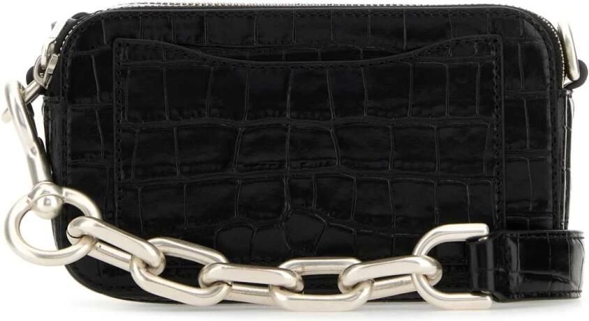 Marc Jacobs Croc Embossed Shoulder Snapshot Tas Black Dames - Foto 4
