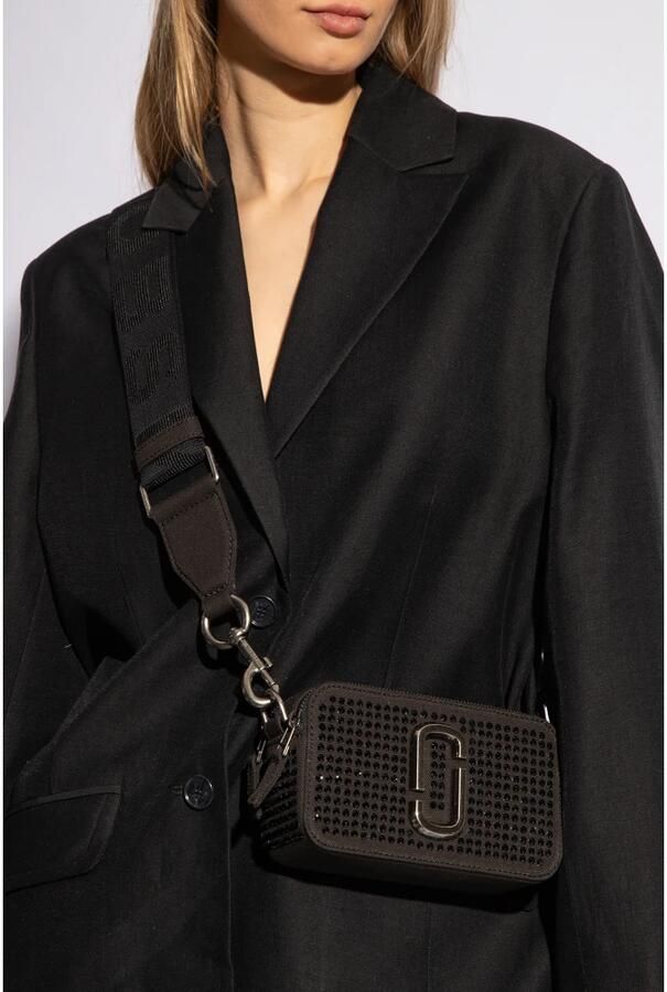Marc Jacobs Kristal Canvas Snapshot Crossbody Tas Black Dames - Foto 6