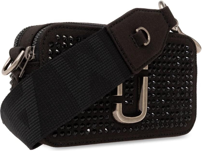 Marc Jacobs Kristal Canvas Snapshot Crossbody Tas Black Dames - Foto 7