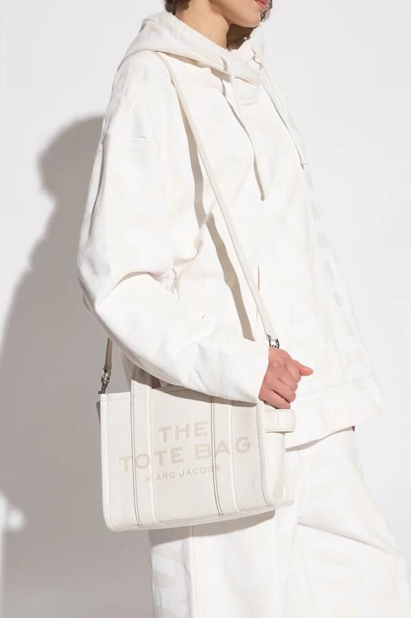 Marc Jacobs Zilveren Leren Mini Tote met Verstelbare Band Grijs Dames - Foto 6