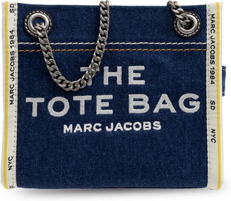 Marc Jacobs Denim Chain Crossbody Tote Tas Blue Dames