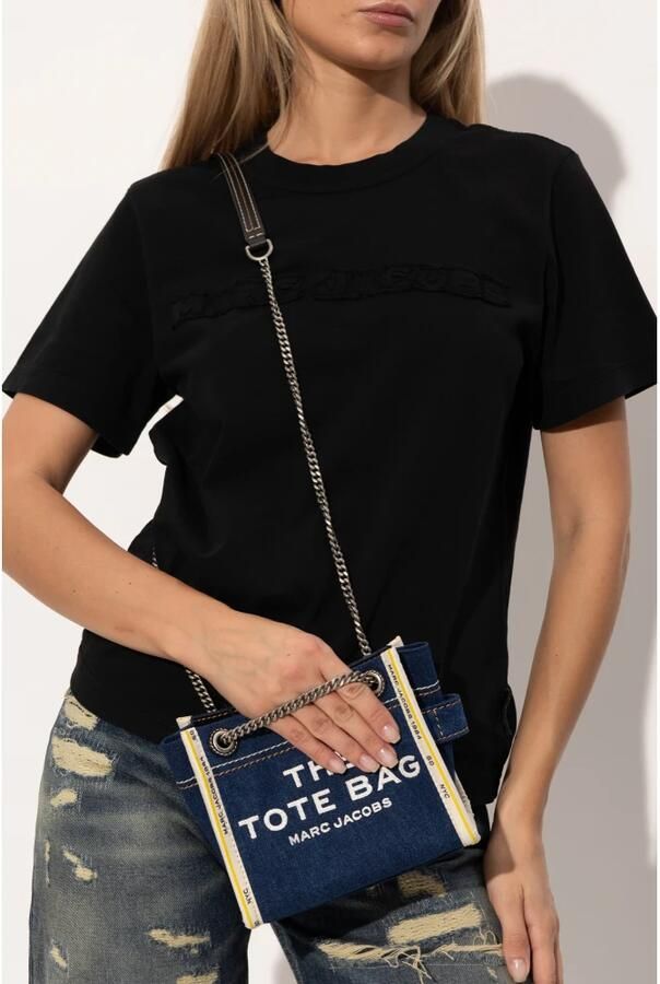 Marc Jacobs Denim Chain Crossbody Tote Tas Blue Dames - Foto 6