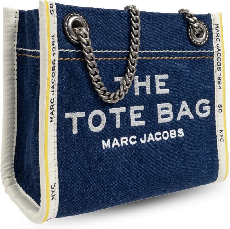 Marc Jacobs Denim Chain Crossbody Tote Tas Blue Dames - Foto 3