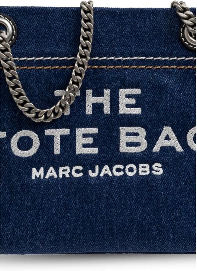 Marc Jacobs Denim Chain Crossbody Tote Tas Blue Dames - Foto 4