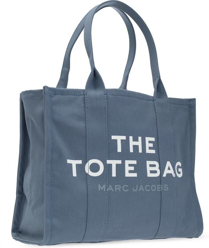 Marc Jacobs Shoppers & Totes Structured Cotton Tote With Modern Text Design in blauw - Foto 8