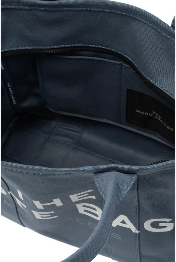 Marc Jacobs Shoppers & Totes Structured Cotton Tote With Modern Text Design in blauw - Foto 10