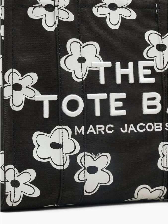 Marc Jacobs Shoppers & Totes The Medium Tote Cotton Black White in zwart - Foto 2