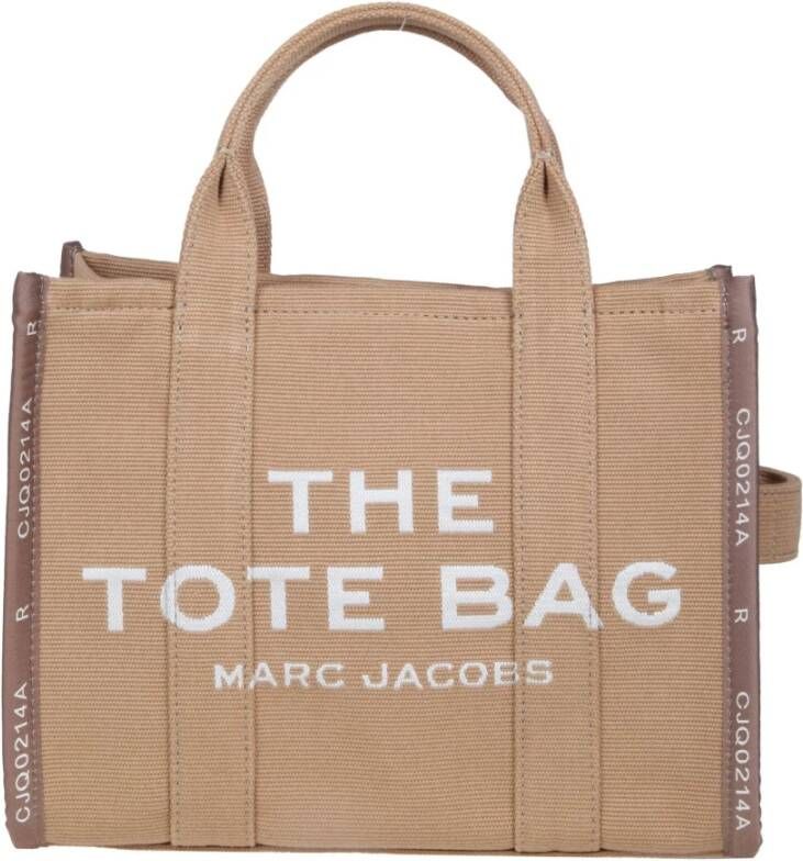 Marc Jacobs Jacquard Kameel Tote met Ritssluiting Brown Dames