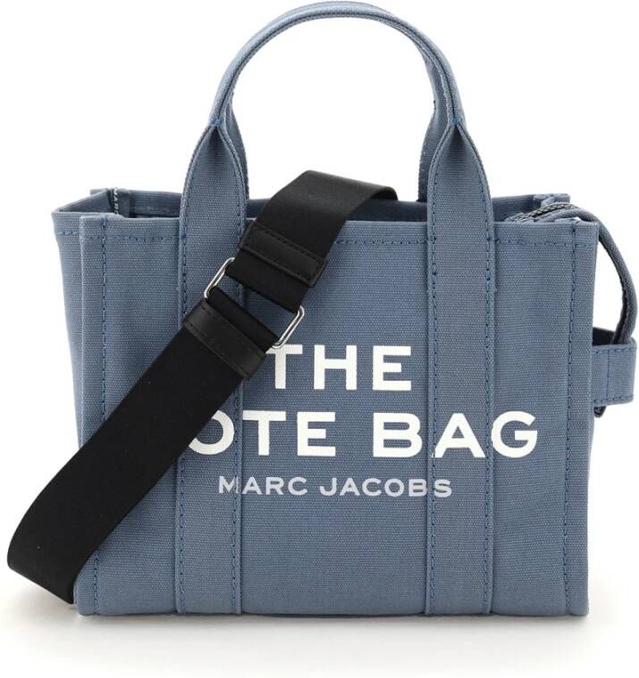 Marc Jacobs Mini Traveler Tote Stijlvolle en duurzame katoenen canvas tas Blauw Dames