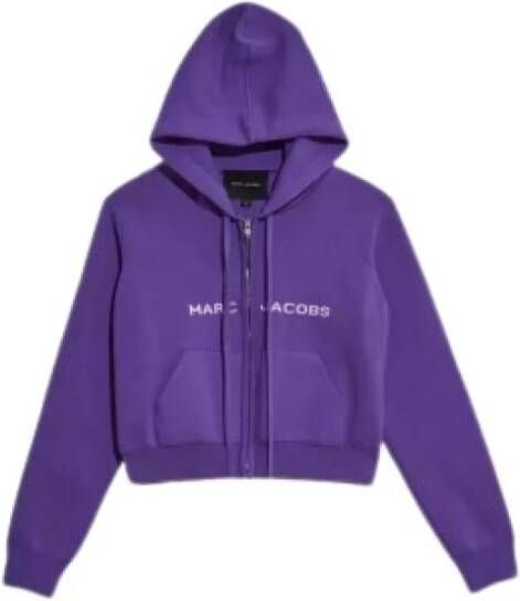 Marc Jacobs Modieuze Cropped Zip Hoodie Purple Dames