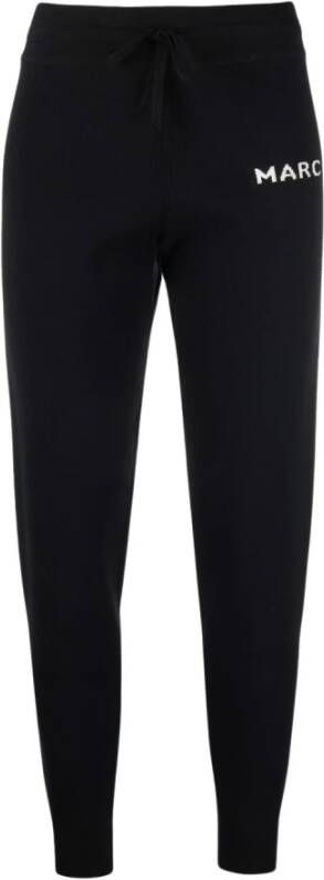 Marc Jacobs Ontspan in stijl met deze zwarte katoenen blend logo print slim-fit sweatpants Zwart Dames