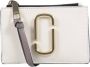 Marc Jacobs Top Zip Mini Wallet in White Leather Wit Dames - Thumbnail 8