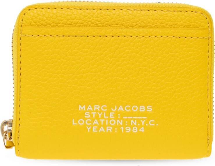 Marc Jacobs Portemonnee met logo Yellow Dames